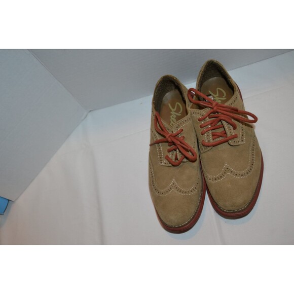 Suede Bucks for Ladies Vintage Natural with Red Sole - Picture 5 of 6